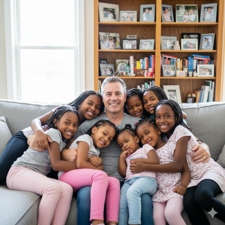 En 1979, adoptó a nueve niñas negras que nadie quería — hoy, décadas después, el mundo no puede creer en lo que se convirtieron