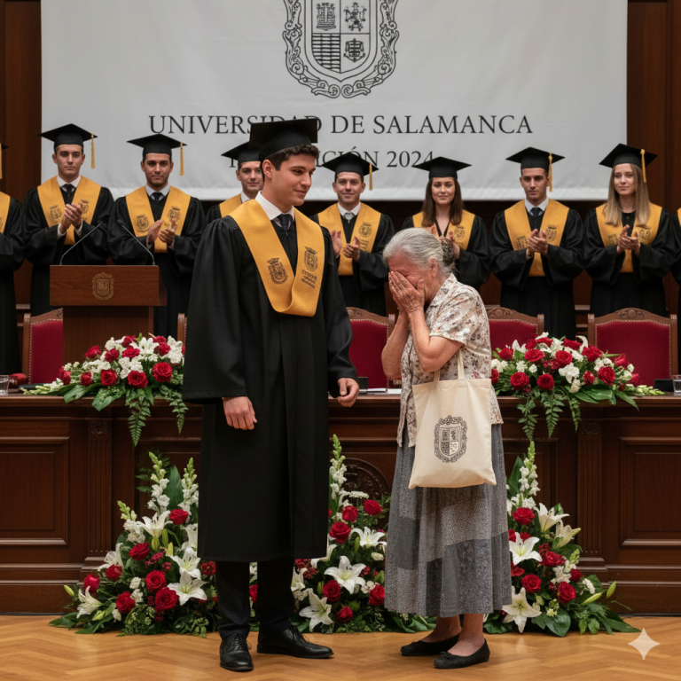 “Se burlaron de mí porque soy hijo de una basurera — pero en la graduación, solo dije una frase… y todos guardaron silencio y lloraron.”