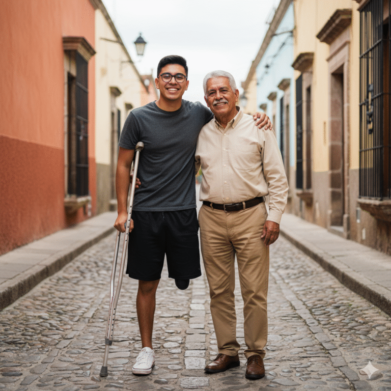 La casita del maestro Julián en las afueras de Puebla apenas tenía lo justo: una moto vieja, un estante lleno de libros y una mesa pequeña con dos sillas. Pero desde que Diego cruzó la puerta, la casa se llenó de calor humano.