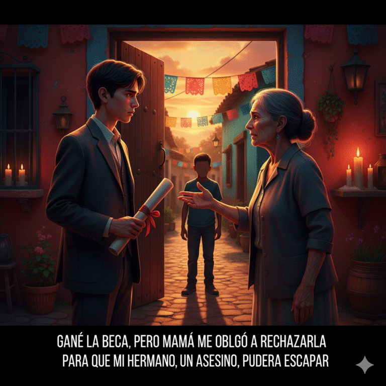 me dijo mi madre esa noche, bajo la única lámpara que aún funcionaba en la casa.