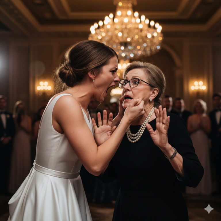 Mis gafas volaron de mi rostro y se hicieron añicos sobre el elegante piso de parquet mientras 130 invitados observaban con un silencio colectivo.
