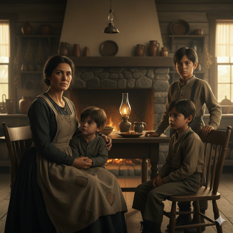 Una viuda solitaria compró 3 huérfanos con sacos en la cabeza y se los llevó cuando uno de ellos…