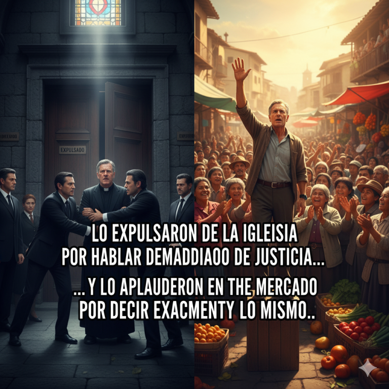 Lo expulsaron de la iglesia por hablar demasiado de justicia… y lo aplaudieron en el mercado por decir exactamente lo mismo.