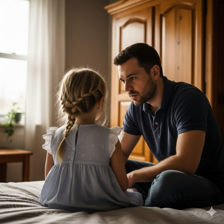 Papá, no me dejes solo con mi nueva mamá… Hace cosas malas cuando no estás aquí”…