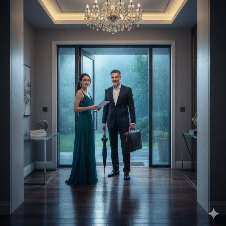 “Un hombre empapado pidió entrar a mi casa… sin saber que yo lo estaba esperando sin reconocerlo. Lo que pasó después no lo imaginé.”