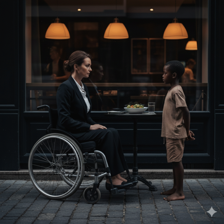 Niño Negro Pobre A MILLONARIA Paralizada: “Te CuRO Por Tus SOBRAS” – Ella Ríe… Y Luego Todo CambiaUn niño negro pobre le pide a una millonaria paralítica,