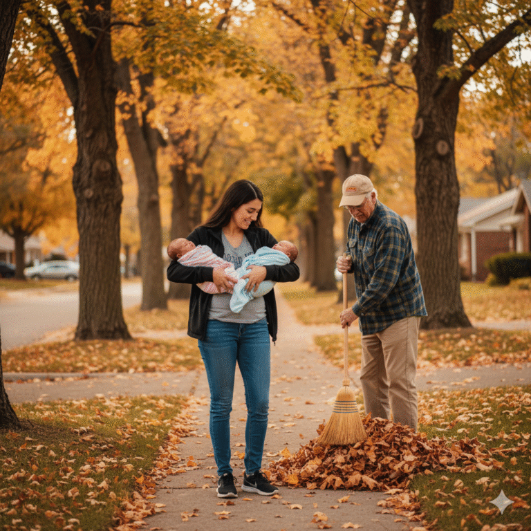 Me quedé viuda el día que nacieron mis hijas. Mi vecino me salvó la vida.