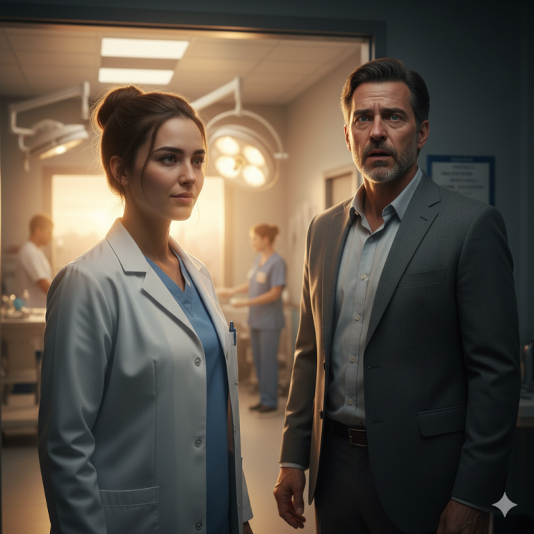 Cuando la puerta del quirófano se abrió, él se quedó helado. La mujer que salía con la bata blanca… era su exesposa.