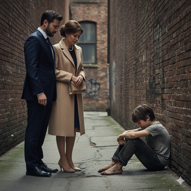 “SE PARECE A TU HIJO FALLECIDO”, dijo la novia del millonario al ver al niño de la calle. Entonces..