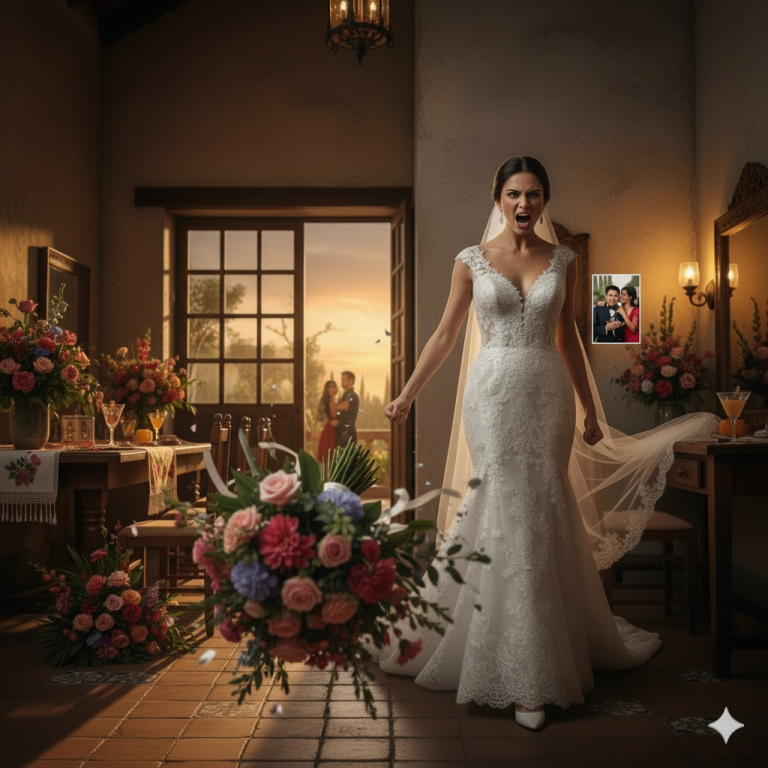 “La boda se detuvo cuando la novia arrojó el ramo… y nadie esperaba lo que vino después 💔🌹”