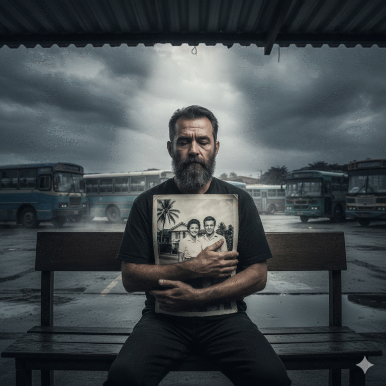 “En una tarde gris ceniza, en la última estación de autobuses de Dávao, un hombre abrazaba una fotografía en blanco y negro como si abrazara los recuerdos de una vida que nunca vivió.”