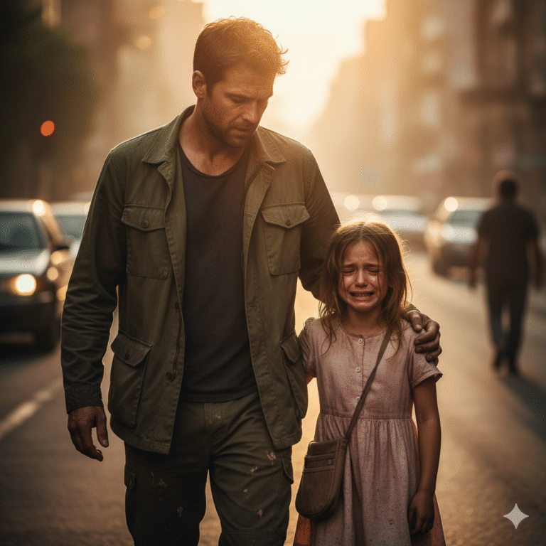 “El vagabundo que ayudó a una niña… que resultó ser hija de una familia rica”