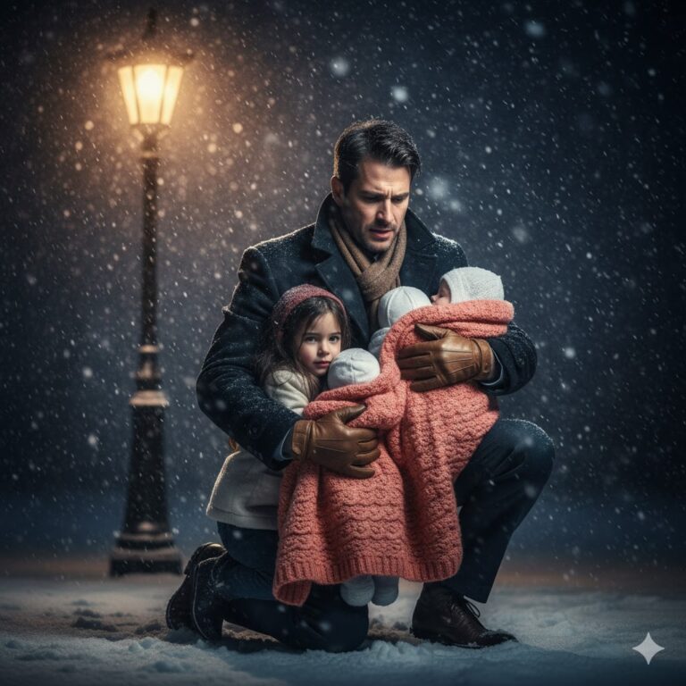 Un joven multimillonario rescata a una niña inconsciente que sostiene a gemelos en un parque helado. Pero cuando ella despierta en su mansión, un secreto impactante cambia su vida para siempre.