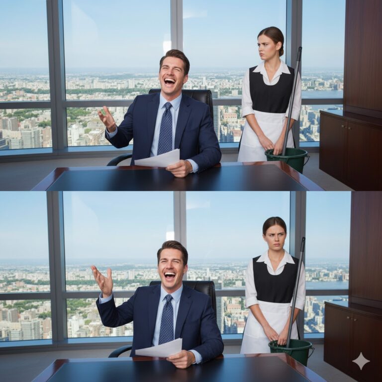 Eduardo se reía a carcajadas en su oficina. Te doy toda mi fortuna si traduces esto. Rosa, la mujer de limpieza, tomó el papel con manos temblorosas. Lo que salió de sus labios hizo que la risa se le congelara en la cara para siempre. Eduardo Santillán se recostó en su silla de cuero italiano de $,000, observando por el ventanal del piso 47 como las hormigas humanas corrían por las calles de la ciudad que prácticamente le pertenecía.