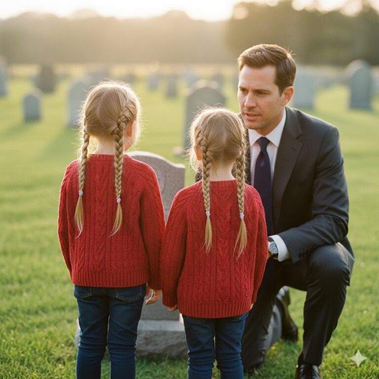 Llegó al cementerio para decir un último adiós, sin imaginar que dos niñas idénticas a él cambiarían su destino.