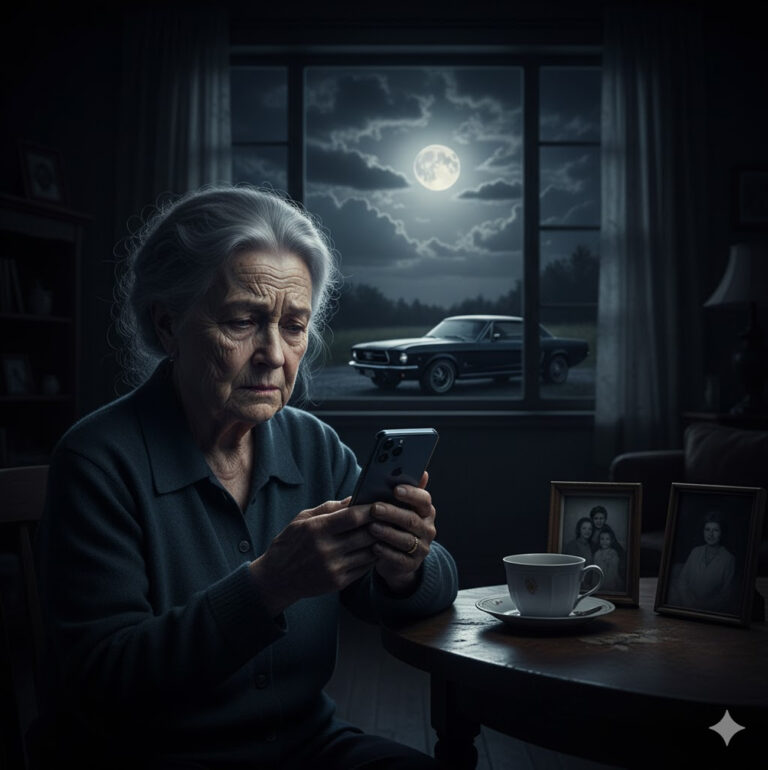 “En el funeral de mi esposo, recibí un mensaje de texto de un número desconocido: ‘Sigo vivo. No confíes en los niños.’ Pensé que era una broma cruel.”