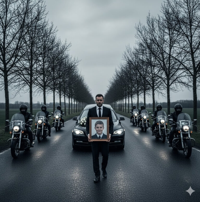 Cientos de motociclistas acudieron al entierro de un pequeño al que nadie quería despedir, pues su padre cumplía condena por asesinato.