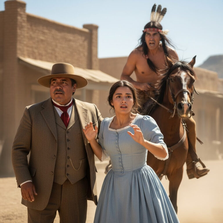 SU PROPIO PADRE LA GOLPEABA ANTE TODOS… HASTA QUE EL GUERRERO APACHE DIJO “AHORA ES MÍA”