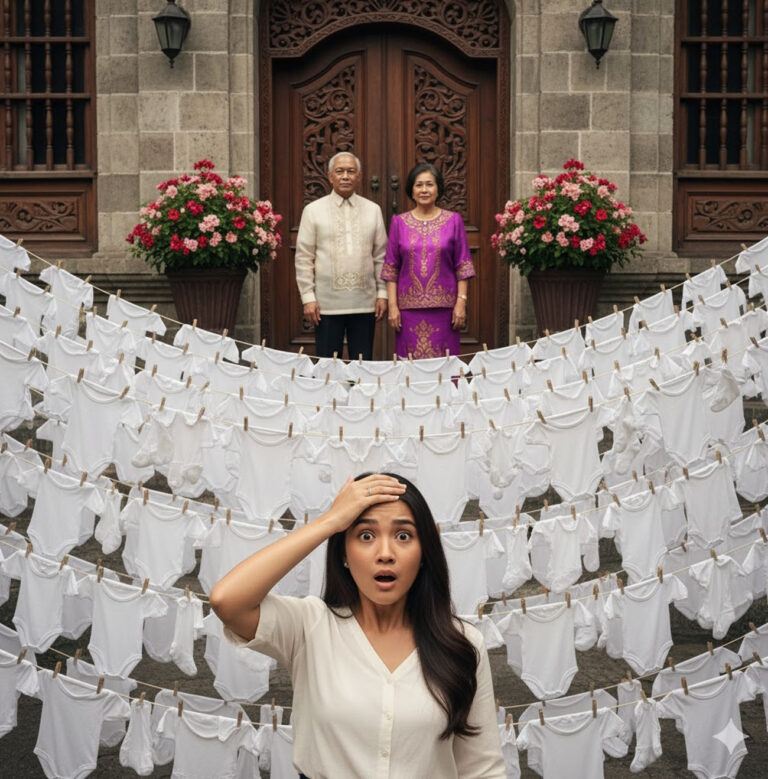 Mi esposo se fue a un viaje de negocios, pero cuando visité a mis suegros, me quedé en shock al ver pañales de bebé colgados por todo el patio