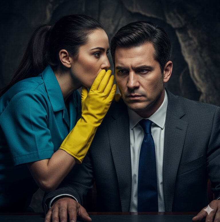 EL MILLONARIO IBA A FIRMAR UN CONTRATO Y PERDERLO TODO… HASTA QUE LA LIMPIADORA LE SUSURRÓ AL OÍDO Y