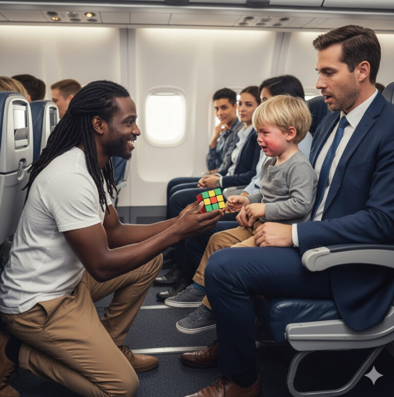 El hijo del millonario, que tiene TDAH, no dejaba de gritar durante el vuelo — hasta que un niño negro se levantó y hizo algo que dejó a todos en shock…