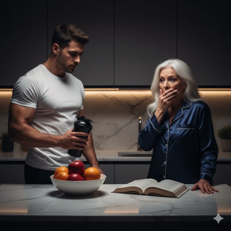 Tengo casi 60 años, y aun después de 6 años de matrimonio, mi esposo —30 años menor que yo— todavía me llama “mi pequeña esposa”. Cada noche, me hace tomar un vaso de agua. Un día, me metí a escondidas en la cocina… y descubrí algo que me heló la sangre.