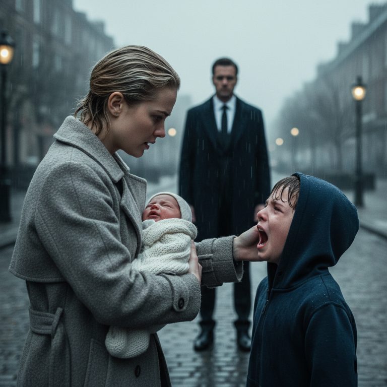 Madre humilde ayuda a pequeño que llora mientras carga a su hijo, sin saber que su papá millonario estaba mirando. “Y no llores, mi amor, ya pasó”, susurró Esperanza mientras acariciaba el rostro mojado del niño desconocido. “¿Cómo te llamas, ma?” Mateo sollyosó el chico de 12 años temblando bajo la