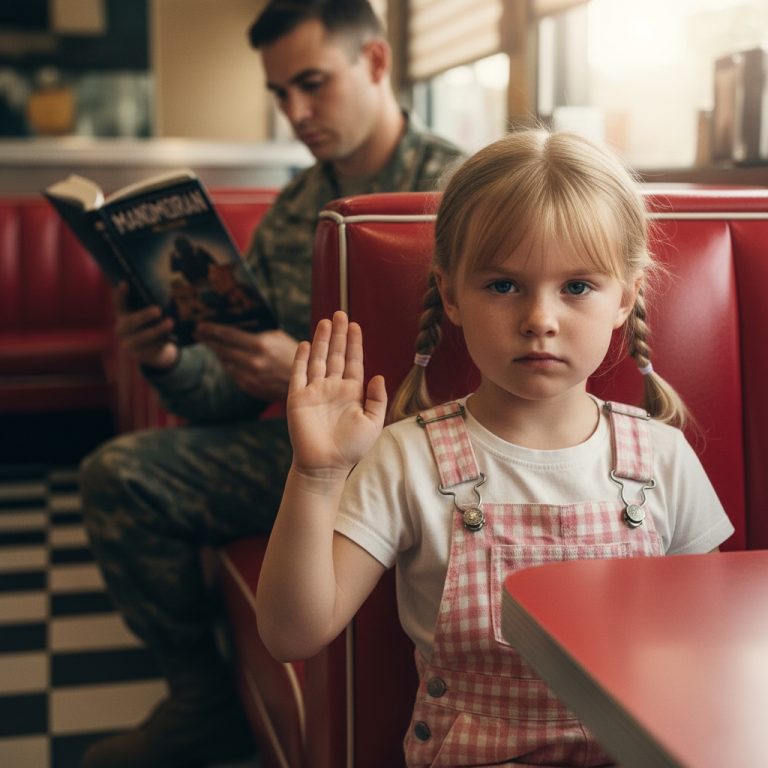 Una niña, de no más de tres años, levantó su diminuta mano en una cafetería—con el pulgar metido y los dedos doblados sobre él. La señal de S.O.S. era clara.