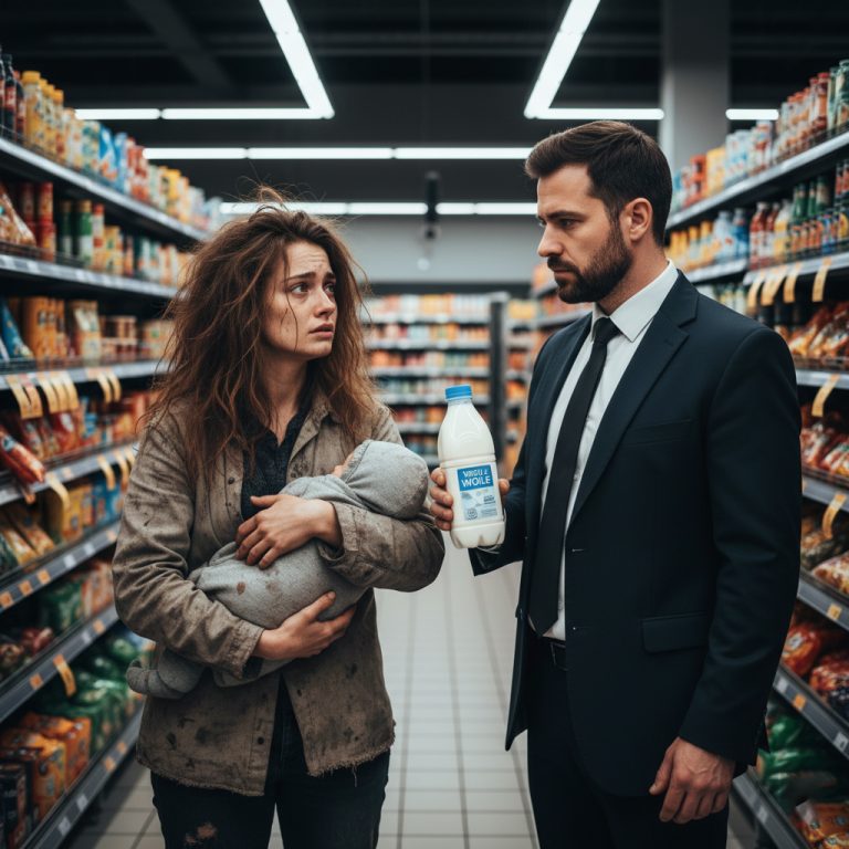 La niña abrazó a su hermano menor y rogó por leche; lo que hizo el empresario millonario cambió su vida para siempre.