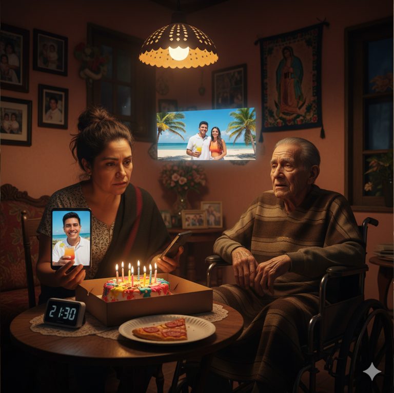 Vine a celebrar el cumpleaños de mi suegro solo para encontrarlo solo con pizza fría y silencio.