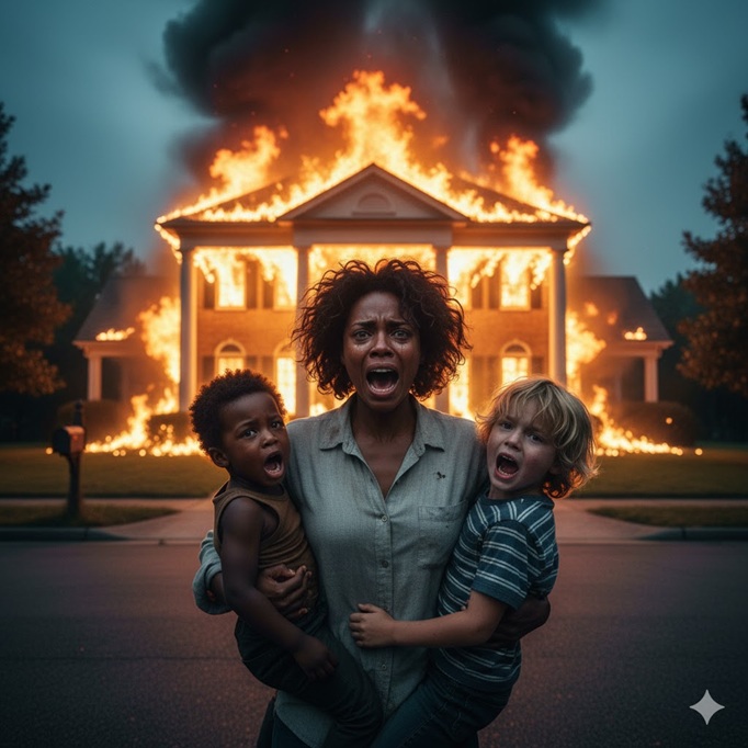 Un incendio masivo estalló en la mansión de un multimillonario — nadie se atrevía a salvar al hijo del magnate, hasta que una joven madre negra tomó a su bebé y corrió hacia las llamas para rescatarlo…