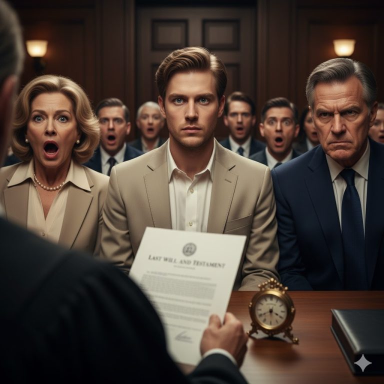 Mi abuelo multimillonario me dejó toda su herencia valorada en $5 mil millones. Los padres que me echaron a los 18 aparecieron en la lectura del testamento, sonriendo: ‘Por supuesto, nosotros lo gestionaremos por ti’. Pero cuando el juez leyó la página siguiente, sus sonrisas se hicieron añicos…