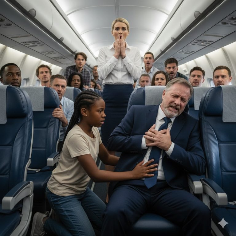 Una Pobre Niña Negra de 12 Años Salvó a un Millonario en un Avión… Pero lo que Él Susurró la Hizo Llorar a Gritos…