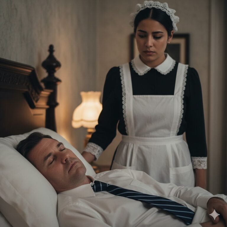 El millonario fingió dormir para poner a prueba a su tímida empleada doméstica, pero cuando abrió los ojos y vio lo que ella hacía, su corazón se detuvo… y su vida cambió para siempre aquella noche silenciosa.