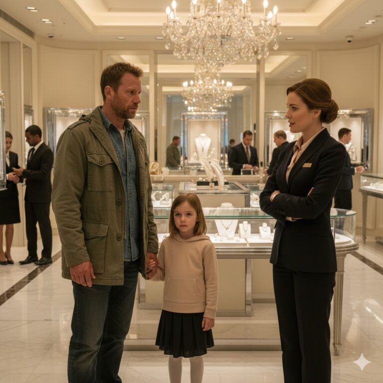 Un padre soltero y pobre entró en una tienda de lujo — todos se rieron… hasta que el dueño salió.