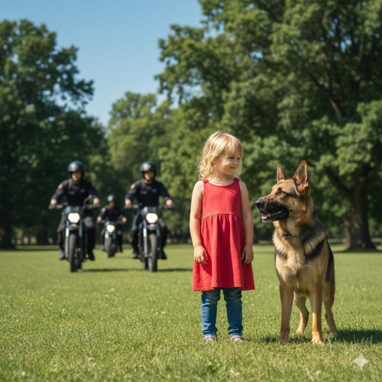 Motociclistas atacan a una niña: sin saber que su perro es un perro K9 entrenado