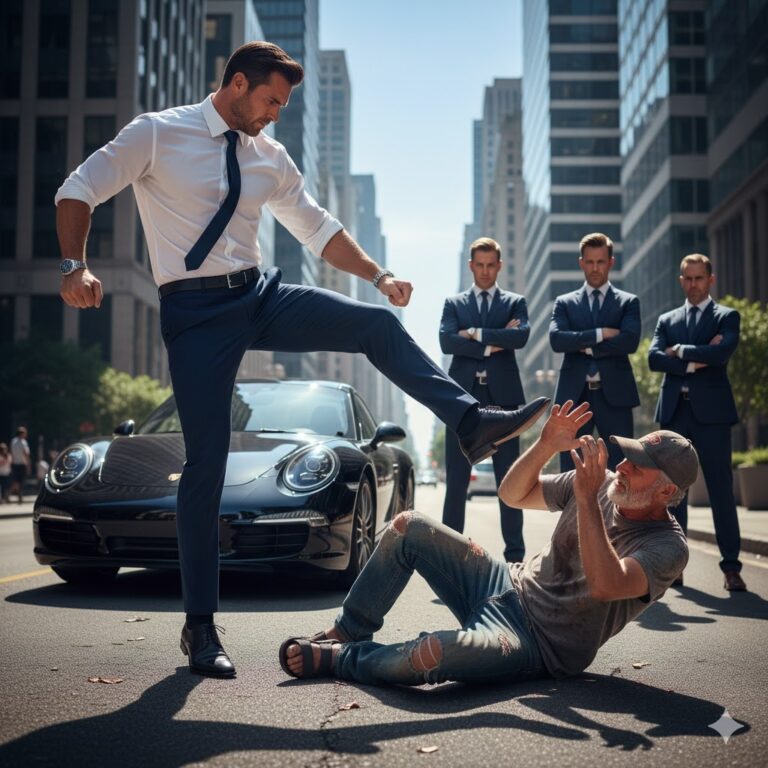 Hijo de MILLONARIO PATEÓ a un ANCIANO — sin saber que era su PADRE DISFRAZADO probando su CARÁCTER