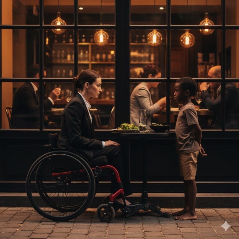 Un niño negro pobre le pide a una millonaria paralítica, “¿Puedo curarte a cambio de tus obras?” Ella se ríe y entonces todo cambia.