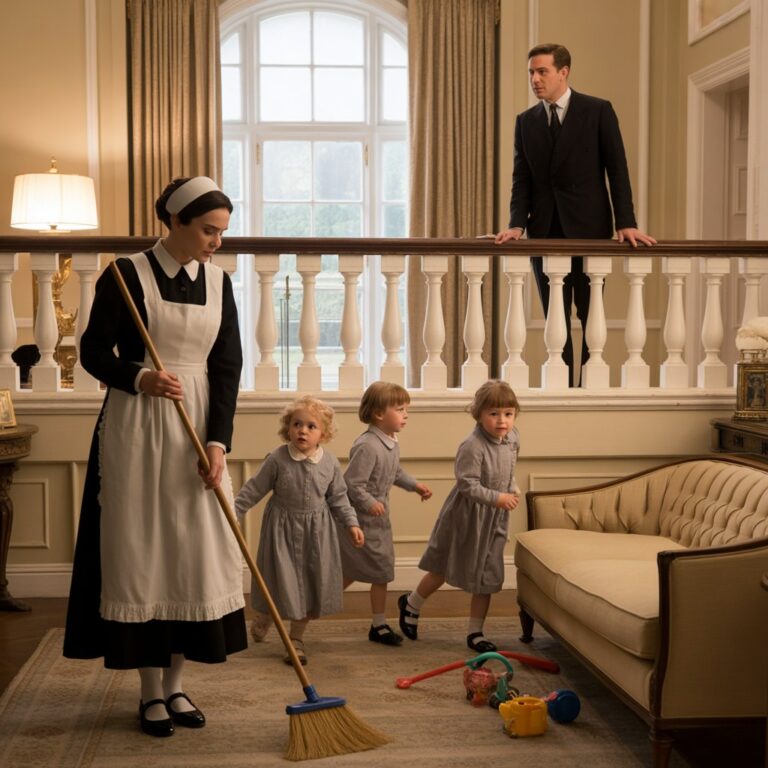 Ninguna niñera podría durar un día con los trillizos del multimillonario… hasta que llegó una mujer negra e hizo lo que nadie más pudo.