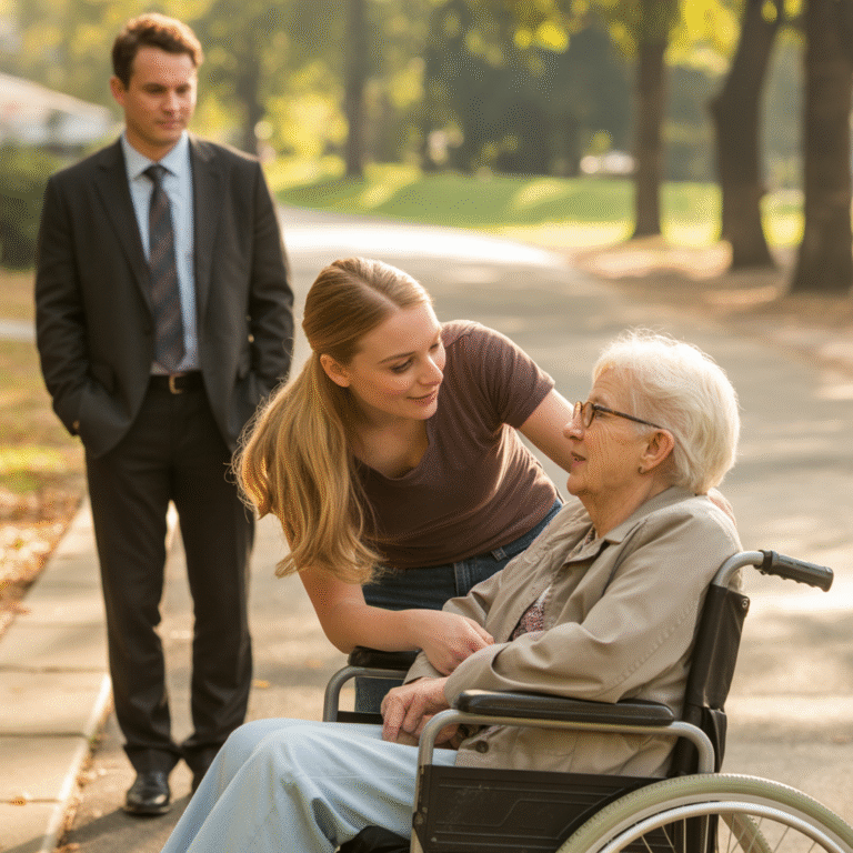 JOVEN MENDIGA AYUDÓ A UNA ANCIANA Y NO SABÍA QUE ESTABA SIENDO OBSERVADA…
