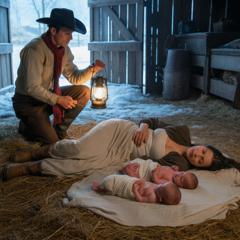 RANCHERO SOLITARIO OYÓ RUIDOS EN EL GRANERO. AL LLEGAR ENCONTRÓ A UNA JOVEN CON DOS RECIÉN NACIDOS Y