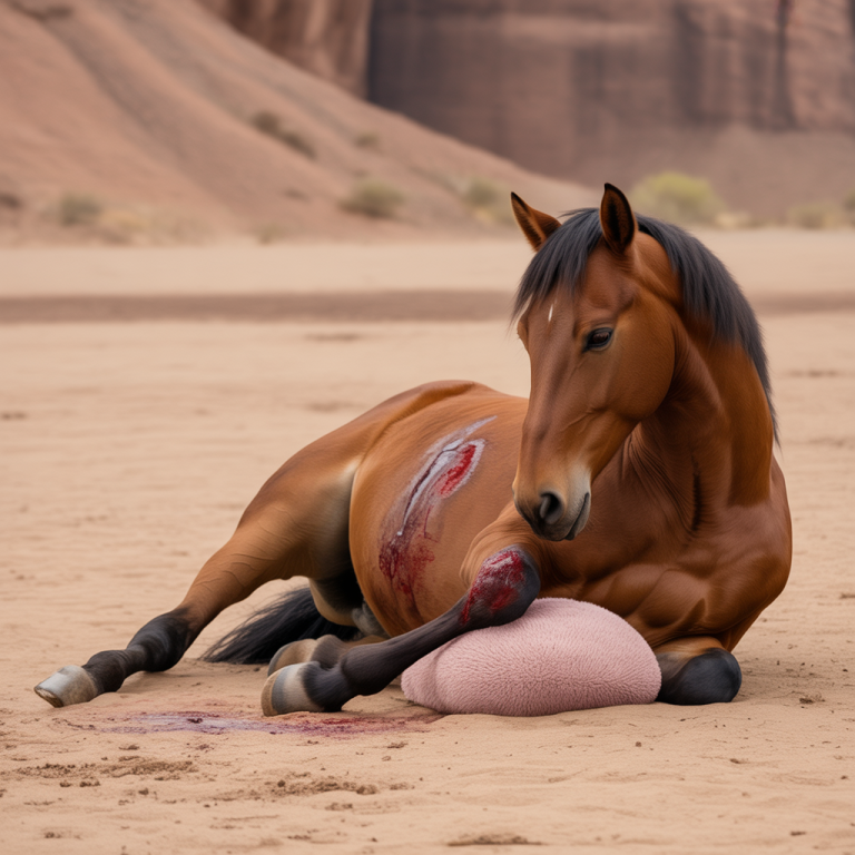 Pensaban que solo era un caballo mustang herido… «hasta que encontraron el milagro debajo de él»…