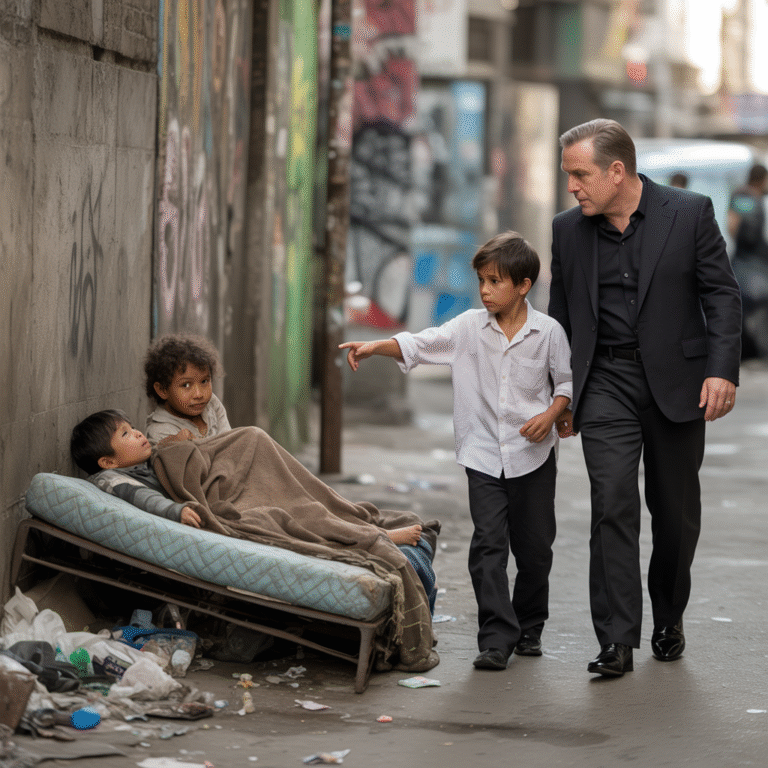 “¡PAPÁ, ESOS NIÑOS EN LA BASURA SON IGUALES A MÍ!” NIÑO IMPACTA A MILLONARIO