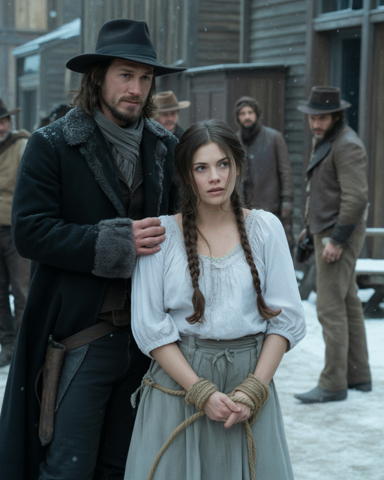 “¡No compres el caballo!” — gritó ella, con los ojos llenos de desesperación — “Cómprame a mí, vaquero… seré tuya para siempre, aunque tenga que pagarlo con sangre y lágrimas esta noche…”