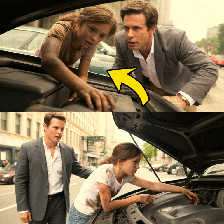 UNA NIÑA POBRE AYUDA A UN MILLONARIO A ARREGLAR SU AUTO… HASTA QUE VE EL ANILLO EN SU DEDO…