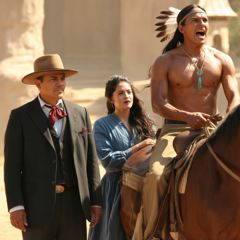 SU PROPIO PADRE LA GOLPEABA ANTE TODOS… HASTA QUE EL GUERRERO APACHE DIJO “AHORA ES MÍA”