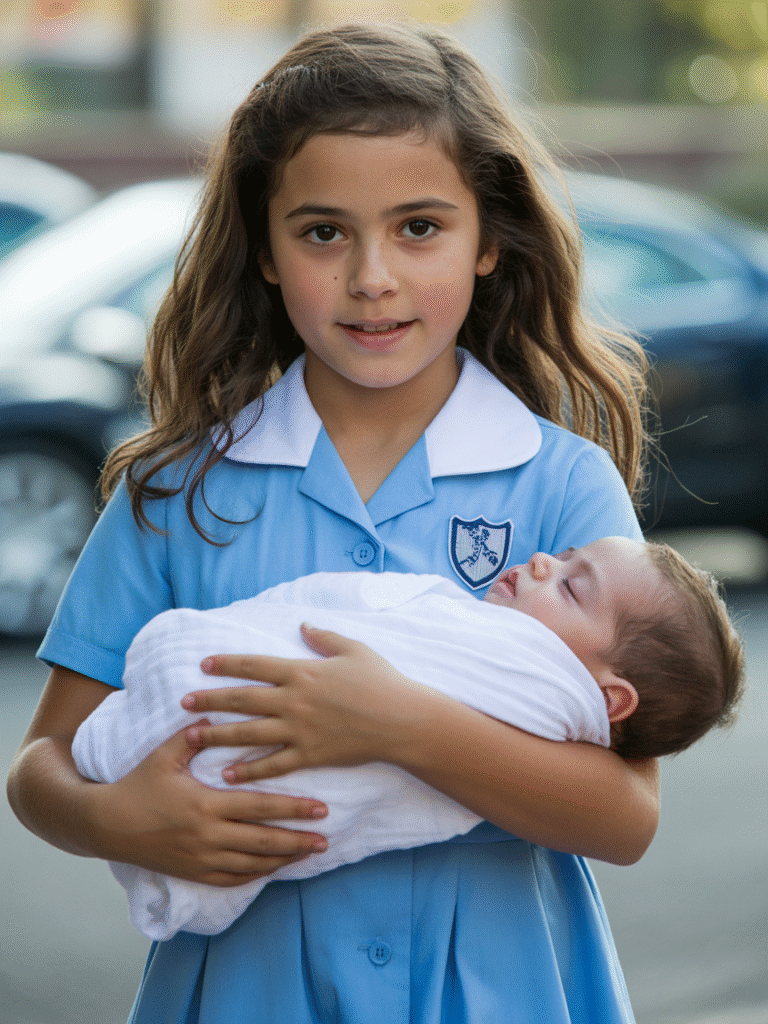UNA NIÑA POBRE QUE LLEGA TARDE A LA ESCUELA ENCUENTRA A UN BEBÉ DESMAYADO ENCERRADO EN UN COCHE…