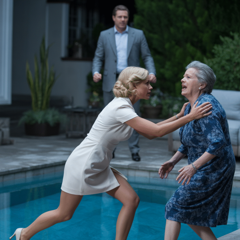 MADRE del MILLONARIO suplica “NO SÉ NADAR” — el HIJO aparece FURIOSO y hace ESTO con la ESPOSA…