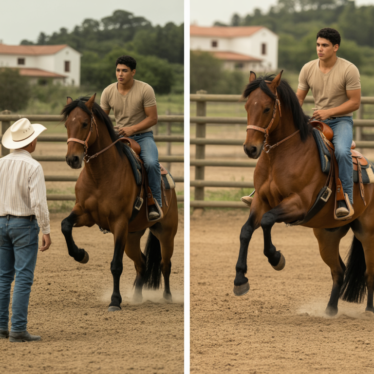 “Si logras montar este caballo, te regalo mi rancho”… se rió el hacendado, pero el joven humilde lo dejó sin palabras