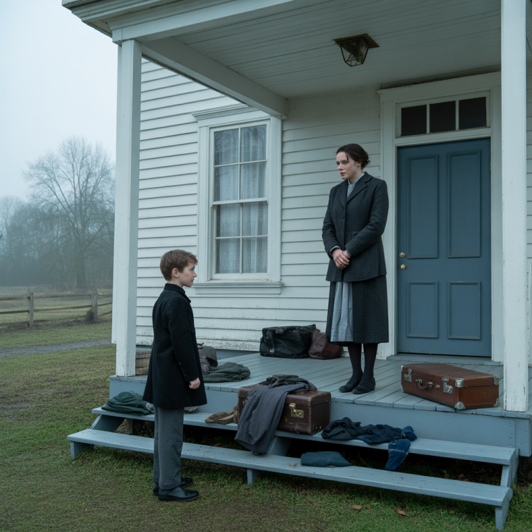 Al día siguiente del funeral de mi padre, regresé a su casa solo para encontrar todas mis pertenencias amontonadas en el porche